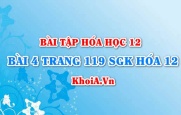 Bài 4 trang 119 SGK Hoá 12: Tính chất hóa học của kim loại kiềm thổ, hợp chất quan trọng của kim loại kiềm thổ
